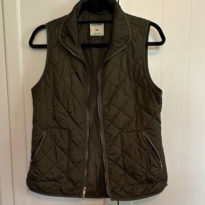 Old Navy Women's Quilted Vest - Dark Green